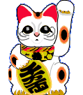 Maneki Neko en pixel art.